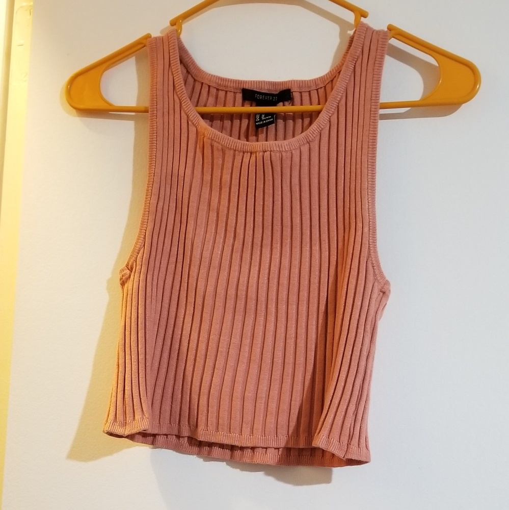 Coral Pink Crop Top